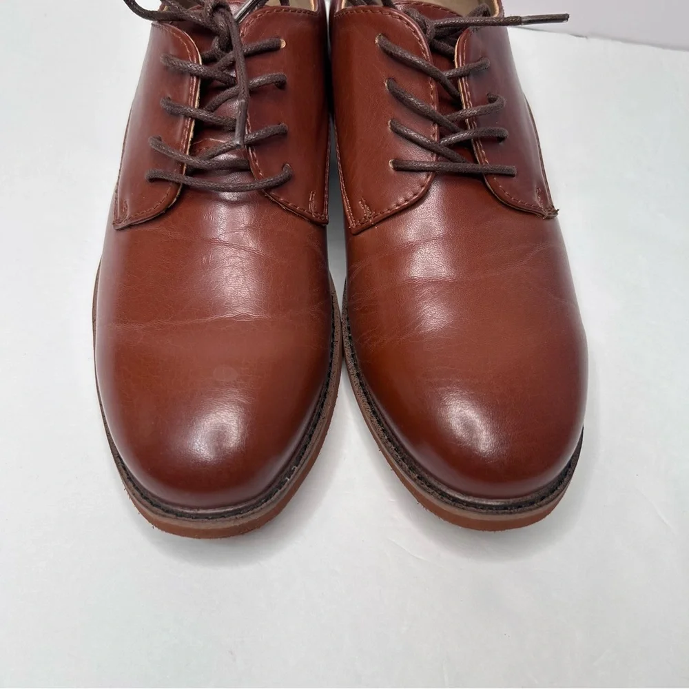 Deer Stags Men's Rich Brown Oxfords Denny Men’s Size 7M Laced-Up